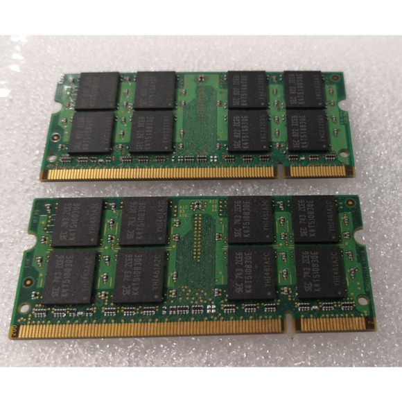 2PC SAMSUNG DDR2 1GB 2Rx8 PC2-5300S-555-12-E3 M470T2953EZ3-CE6 LAPTOP MEMORY - Picture 4 of 4